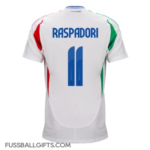 Italien Giacomo Raspadori #11 Fußballbekleidung Auswärtstrikot EM 2024 Kurzarm